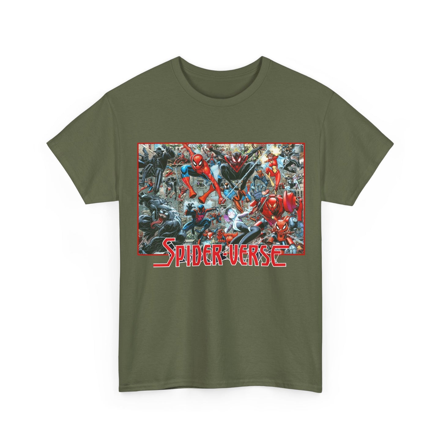 Spider-Verse T-Shirt - Arthur Adams Art - Spider-Man, Venom, Spider-Man 2099, Miles Morales, Spider-Woman - Marvel Comics