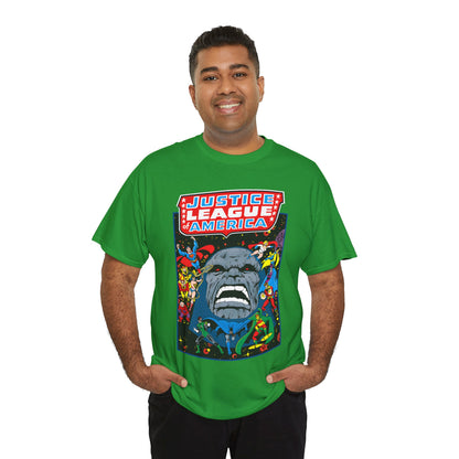 Justice League of America T-Shirt - George Perez Art - JLA/JSA/New Gods Crossover - Darkseid, Orion, Mr Miracle, Huntress, Firestorm, Dr Fate - DC Comics