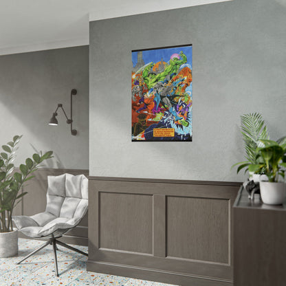 Batman Vs Incredible Hulk Rolled Poster - José Luis García-López Art - Two-Face & the Leader - DC Comics, Marvel Comics - Multiple Sizes Up to 24"x36"