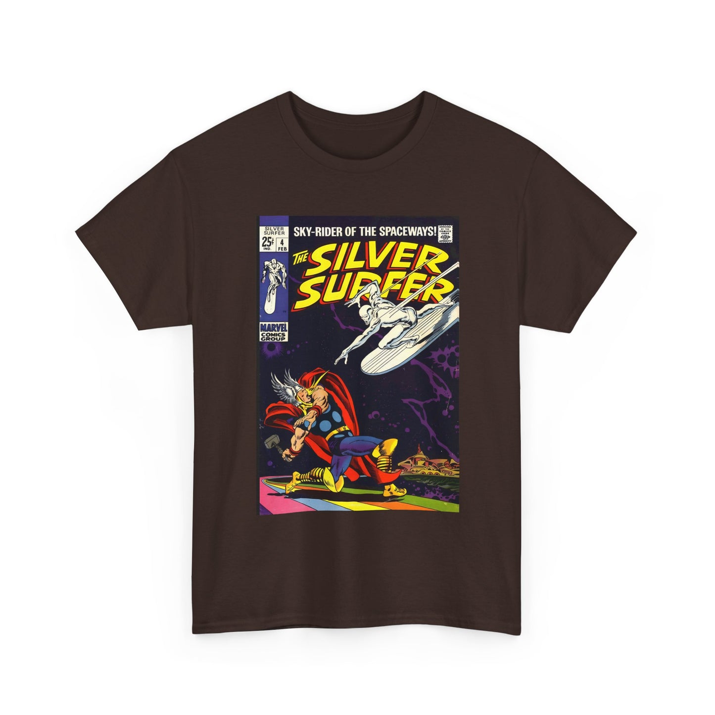 Silver Surfer #4 T-Shirt - Vs Thor - Marvel Comics