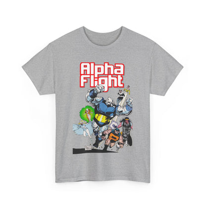Alpha Flight T-Shirt - Mike Mignola Art - Shaman, Snowbird, Northstar, Aurora, Box, Vindicator, Puck - Canada's Super-Team - Marvel Comics