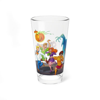 Scooby Doo Halloween Pint Glass 16oz Hanna-Barbera Mystery Inc Shaggy Velma Daphne Fred Ghost Jack O Lantern Spooky Nostalgia Fan Gift