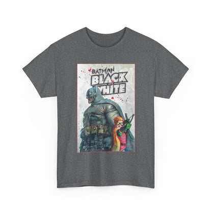 Batman: Black & White T-Shirt - Bill Sienkiewicz Art - Dark Knight Returns - Batman & Robin (Carrie Kelley) - DC Comics