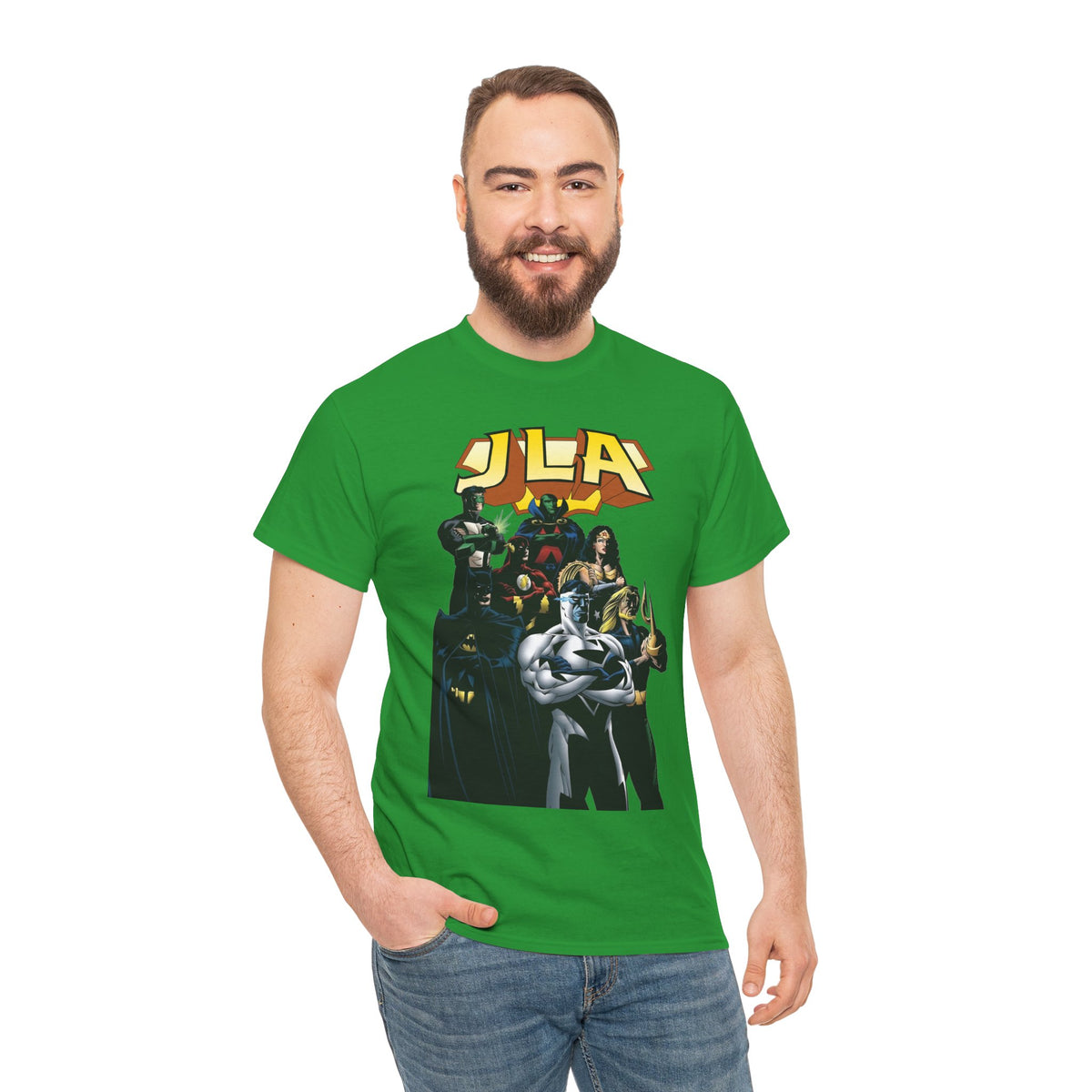JLA T-Shirt - Howard Porter Art - Superman, Batman, Wonder Woman, Flash - DC Comics