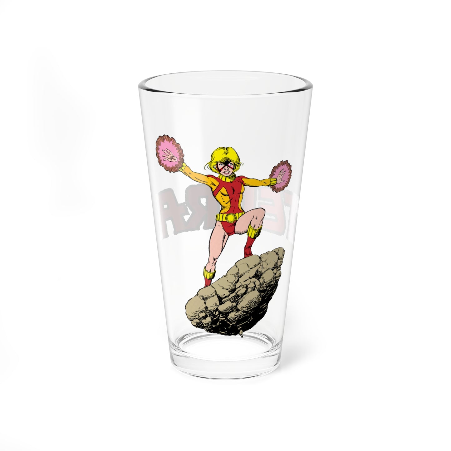 Terra Pint Glass, 16oz - George Perez Art - New Teen Titans - 1980s DC Comics