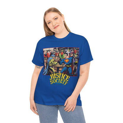 Justice Society of America T-Shirt - Superman, Wonder Woman, Atom, Starman, Huntress, Power Girl, Green Lantern, Batman, Plastic Man, Flash - JSA - DC Comics