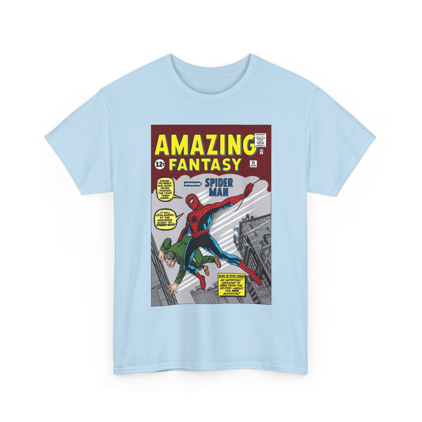 Amazing Fantasy #15 T-Shirt - Steve Ditko Art - 1st Appearance of Spider-Man - 2026 Movie - Marvel Comics