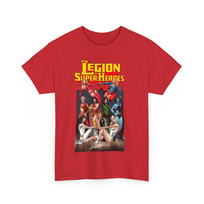 Legion of Super-Heroes T-Shirt - George Perez Art - Saturn Girl, Supergirl, Dream Girl, Shadow Lass, Phantom Girl - The Super Woman of LOSH - DC Comics