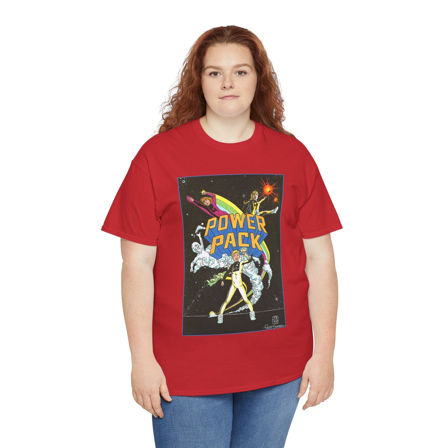 Power Pack T-Shirt - June Brigman, Roy Richardson, Bob Share Art - Ad Recreation - Marvel Comics