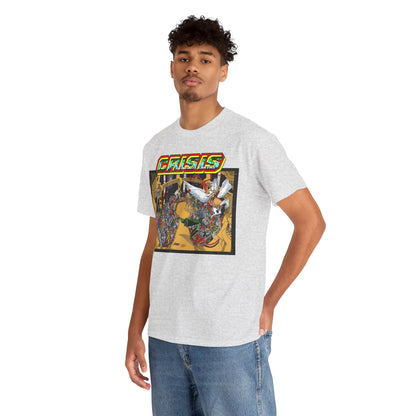 Crisis on Infinite Earths T-Shirt - George Perez & Jerry Ordway Art - The Monitor's Satellite - DC Comics