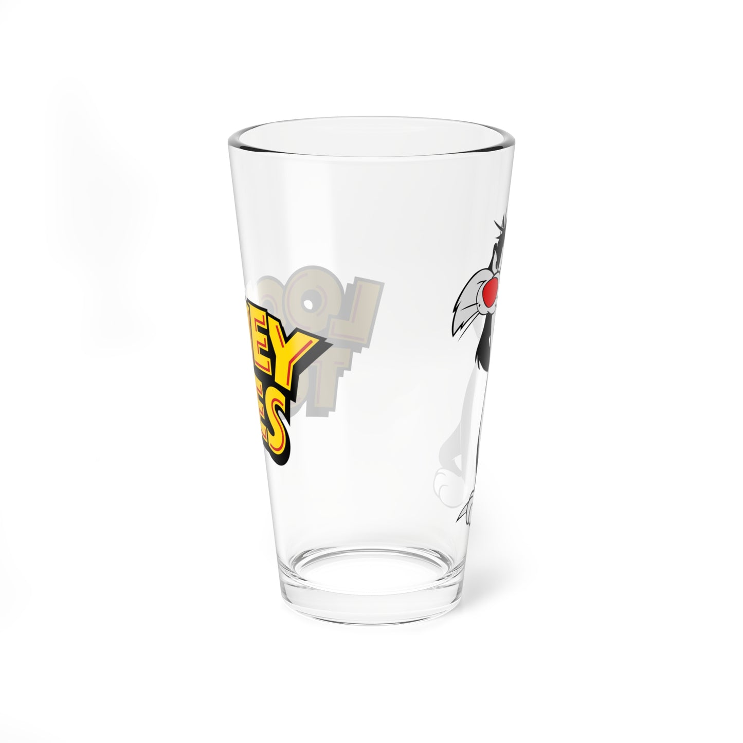Sylvester J. Pussycat Sr. Pint Glass, 16oz - Looney Tunes - Merrie Melodies - Beloved Cartoon Icon - Sufferin' Succotash!