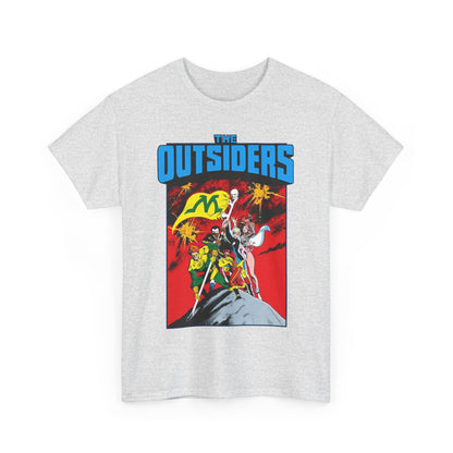 Outsiders T-Shirt - Alan Davis Art - Geo-Force, Halo, Black Lightning, Metamorpho, Katana - DC Comics