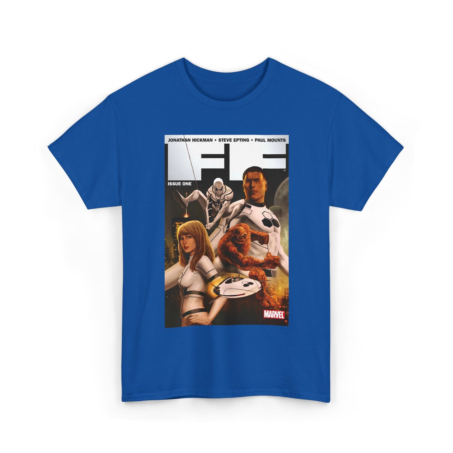 FF #1 T-Shirt - Steve Epting Art - Fantastic Four/Future Foundation - Spider-Man, Mr. Fantastic, Invisible Woman, The Thing - Marvel Comics