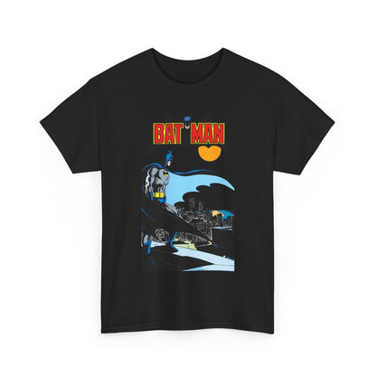 Batman T-Shirt - Jim Aparo Art - Dark Knight Looking Over Gotham City - Bronze Age Art - DC Comics