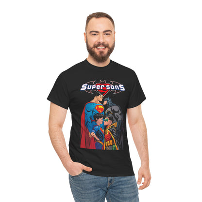 Super Sons T-Shirt - Jorge Jimenez Art - Superman, Batman, Jon Kent, Damian Wayne - DC Comics - Sons of Superman & Batman