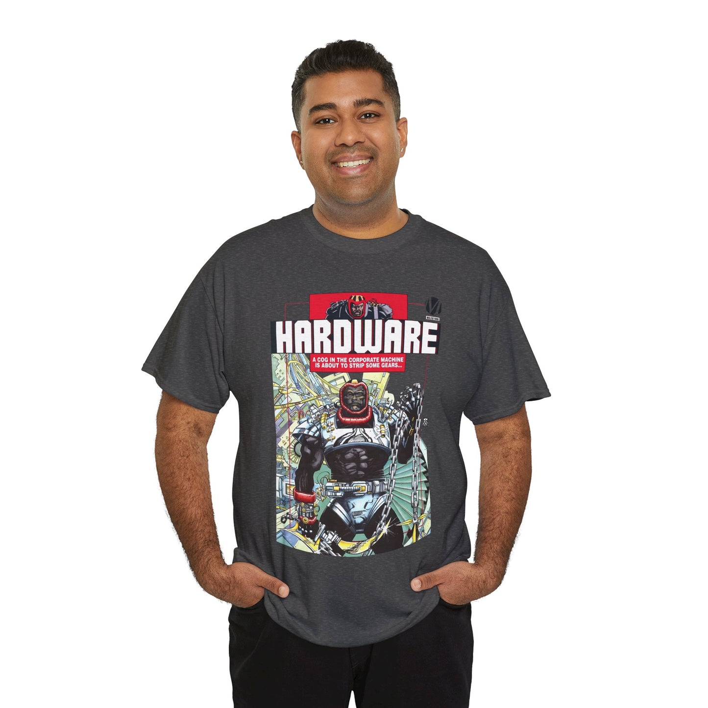 Hardware T-Shirt - Denys Cowan Art - Curtis Metcalf Vs Edwin Alva - Milestone Media - DC Comics