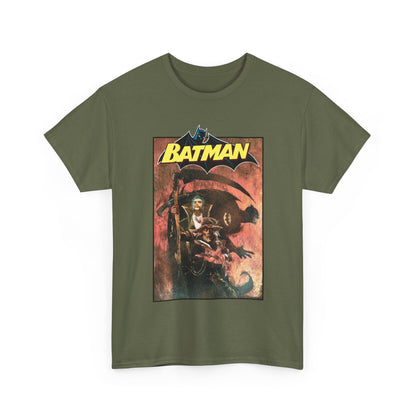 Batman T-Shirt - Bill Sienkiewicz Art - With Scarecrow & Ra's Al Ghul - DC Comics