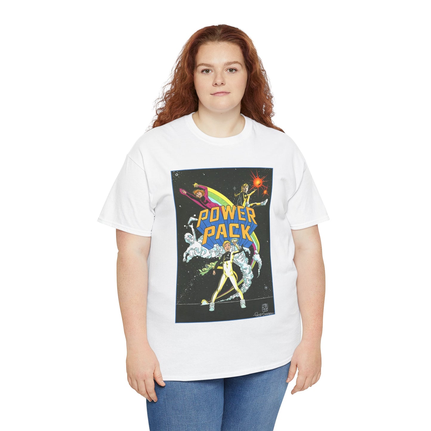 Power Pack T-Shirt - June Brigman, Roy Richardson, Bob Share Art - Ad Recreation - Marvel Comics