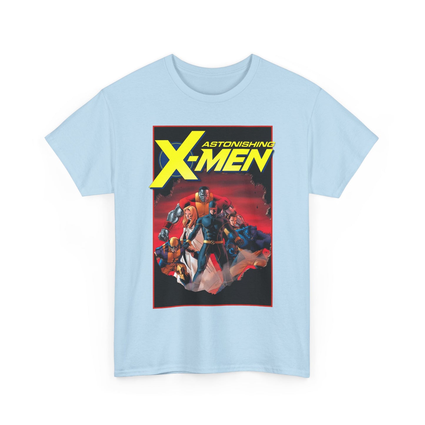 Astonishing X-Men T-Shirt - John Cassady Art - Cyclops, Beast, Wolverine, Colossus, Emma Frost - Marvel Comics