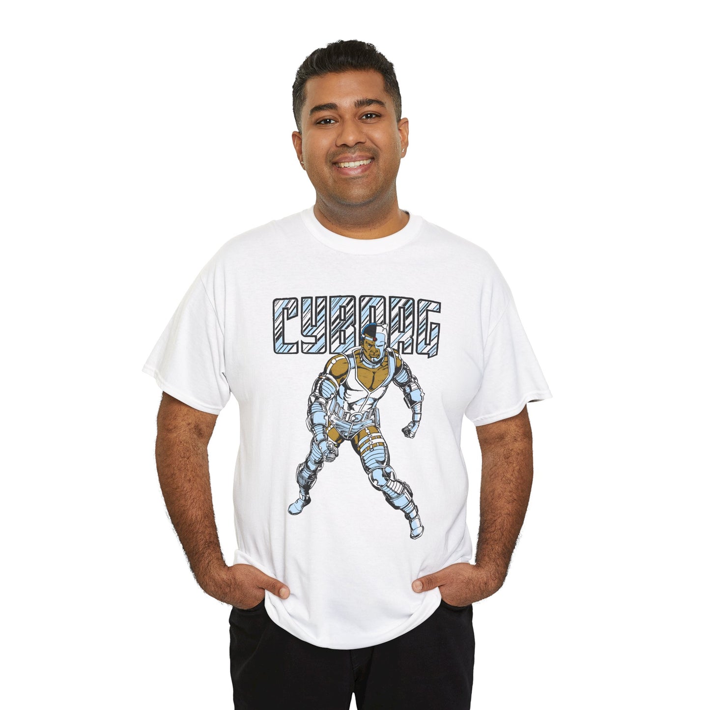 Cyborg T-Shirt - George Perez Art - New Teen Titans, Justice League - Victor Stone - DC Comics