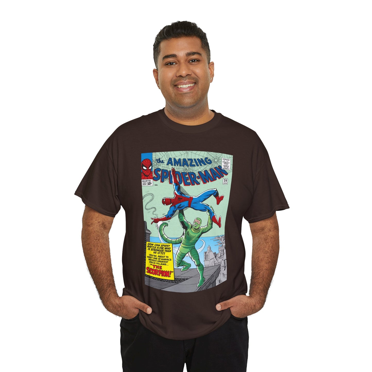 Amazing Spider-Man T-Shirt - Steve Ditko Art - Vs The Scorpion - Marvel Comics