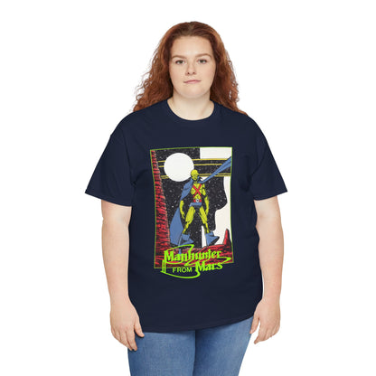 Martian Manhunter T-Shirt - George Perez Art - 1980s Justice League of America (JLA) Postcard Art - DC Comics