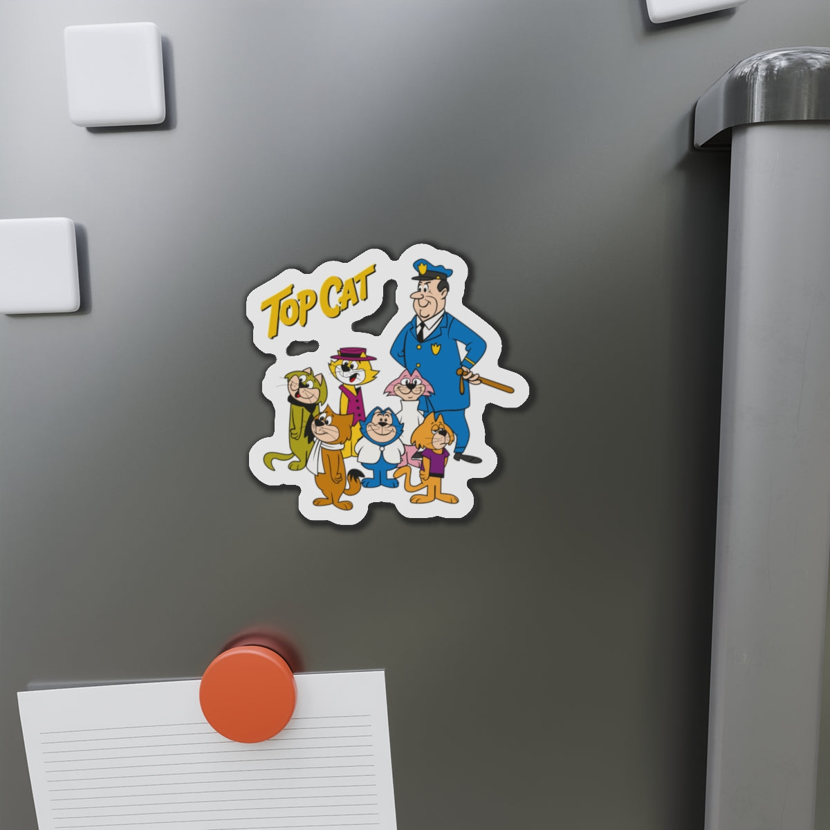 Top Cat Die-Cut Magnet - 1960s Hanna-Barbera Cartoon - Benny the Ball, Brain, Choo-Choo, Fancy-Fancy & Spook - 3", 4", 5", 6"