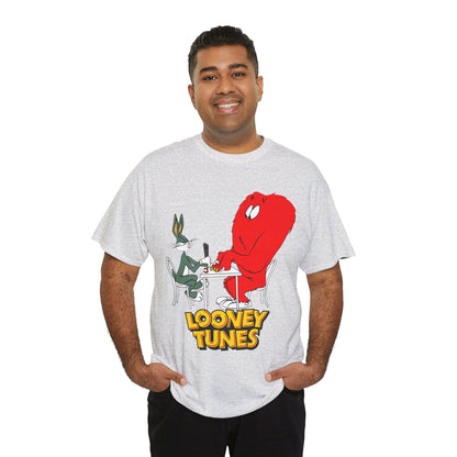 Bugs Bunny & Gossamer T-Shirt - Looney Tunes Cartoon - Popular Halloween Monster Getting a Manicure - Funny, Humorous Image