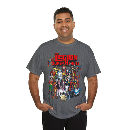 Legion of Super-Heroes T-Shirt - #300 Cover Art - Cosmic Boy, Saturn Girl, Superboy, Wildfire, Mon-El, Dream Girl, Brainiac 5, Supergirl - DC Comics