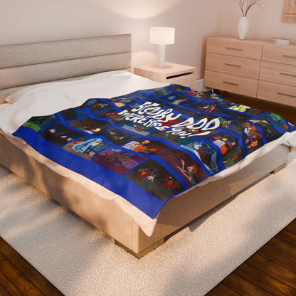 Scooby Doo, Where Are You? Velveteen Plush Blanket 60x80" - Fred, Velma, Daphne, Shaggy - Mystery, Inc - Hanna-Barbera Cartoon - Very Soft & Cozy