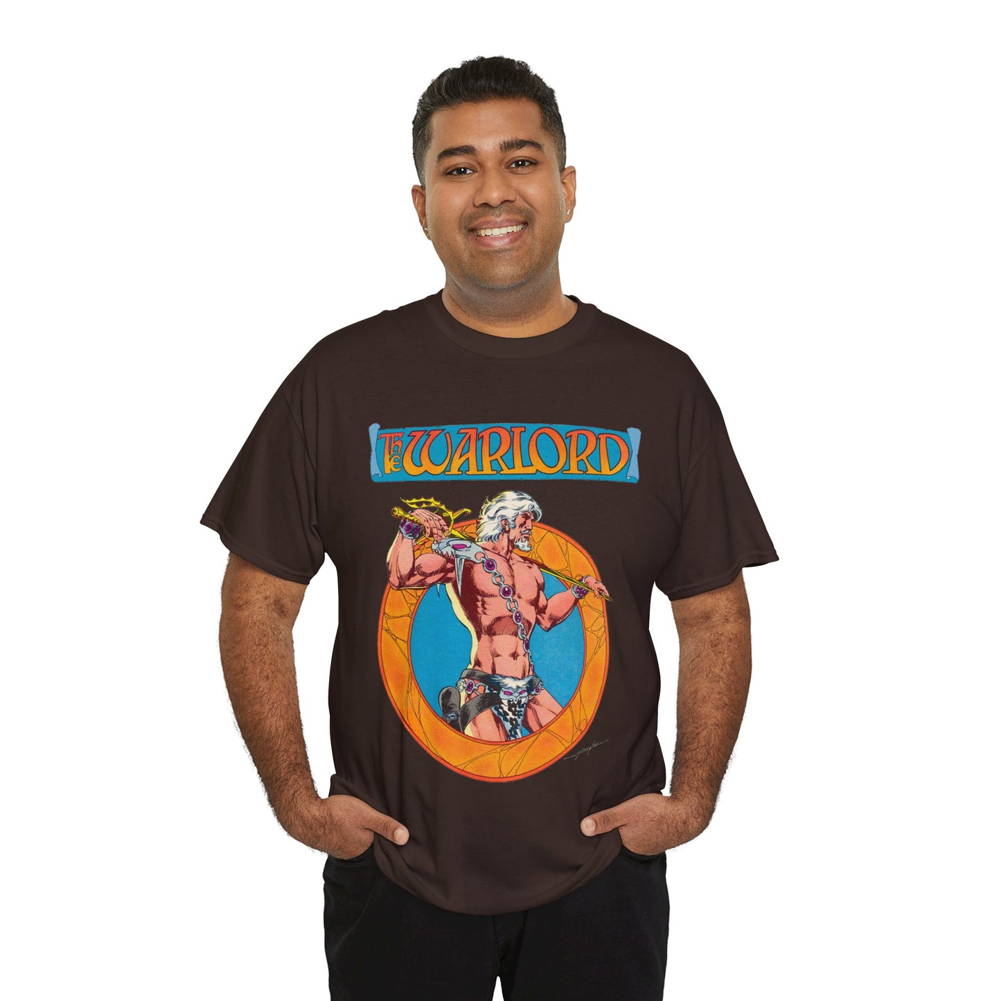 Warlord T-Shirt - Mike Grell Art - Skartaris - Travis Morgan - DC Comics 1970s Sword & Sorcery Series