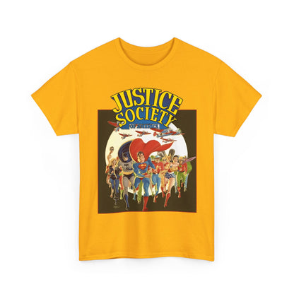Justice Society of America T-Shirt - Superman, Wonder Woman, Black Canary, Green Lantern, Batman, Plastic Man, Flash - DC Comics