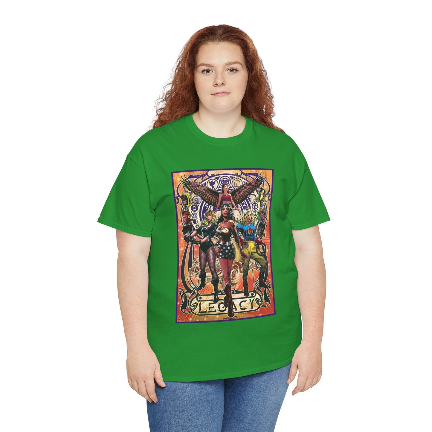 Justice Society T-Shirt - Tony Harris Art - Wonder Woman, Liberty Belle, Black Canary, Hawkgirl - JSA - DC Comics