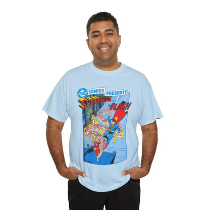 Superman & Flash T-Shirt - George Perez Art - DC Comics Presents #38 Cover Art - Bronze Age Classic