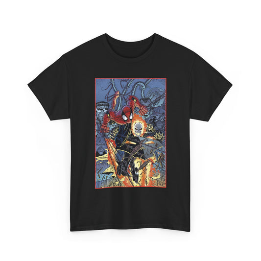 Amazing Spider-Man & Ghost Rider T-Shirt - Erik Larsen Art - Sinister Six - Marvel Comics
