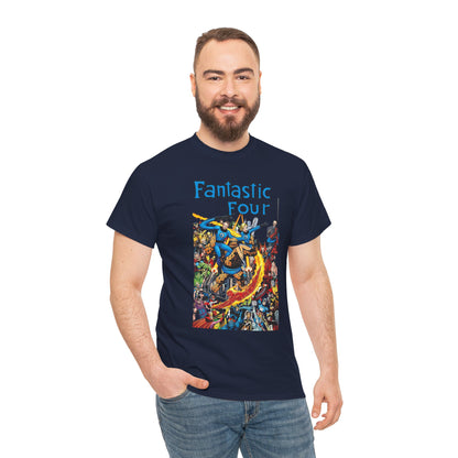 Fantastic Four T-Shirt - Classic John Byrne Art - Popular Marvel Comics Characters - Human Torch, The Thing, Invisible Woman, Reed Richards - 2025 MCU Movie