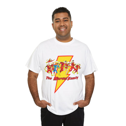 Marvel Family T-Shirt - Shazam - DC Comics - Mary Marvel, Hoppy the Marvel Bunny, Uncle Marvel, Captain Marvel Jr - DC Who's Who Art