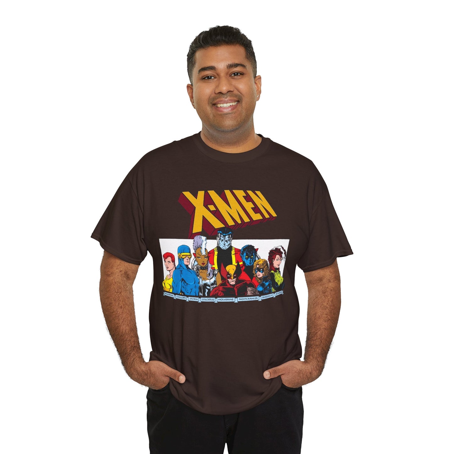 X-Men T-Shirt - Arthur Adams Art - Cyclops, Nightcrawler, Storm, Wolverine, Shadowcat, Phoenix (Rachel Summers), Colossus, Rogue - Marvel Comics