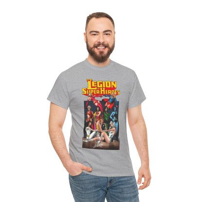 Legion of Super-Heroes T-Shirt - George Perez Art - Saturn Girl, Supergirl, Dream Girl, Shadow Lass, Phantom Girl - The Super Woman of LOSH - DC Comics