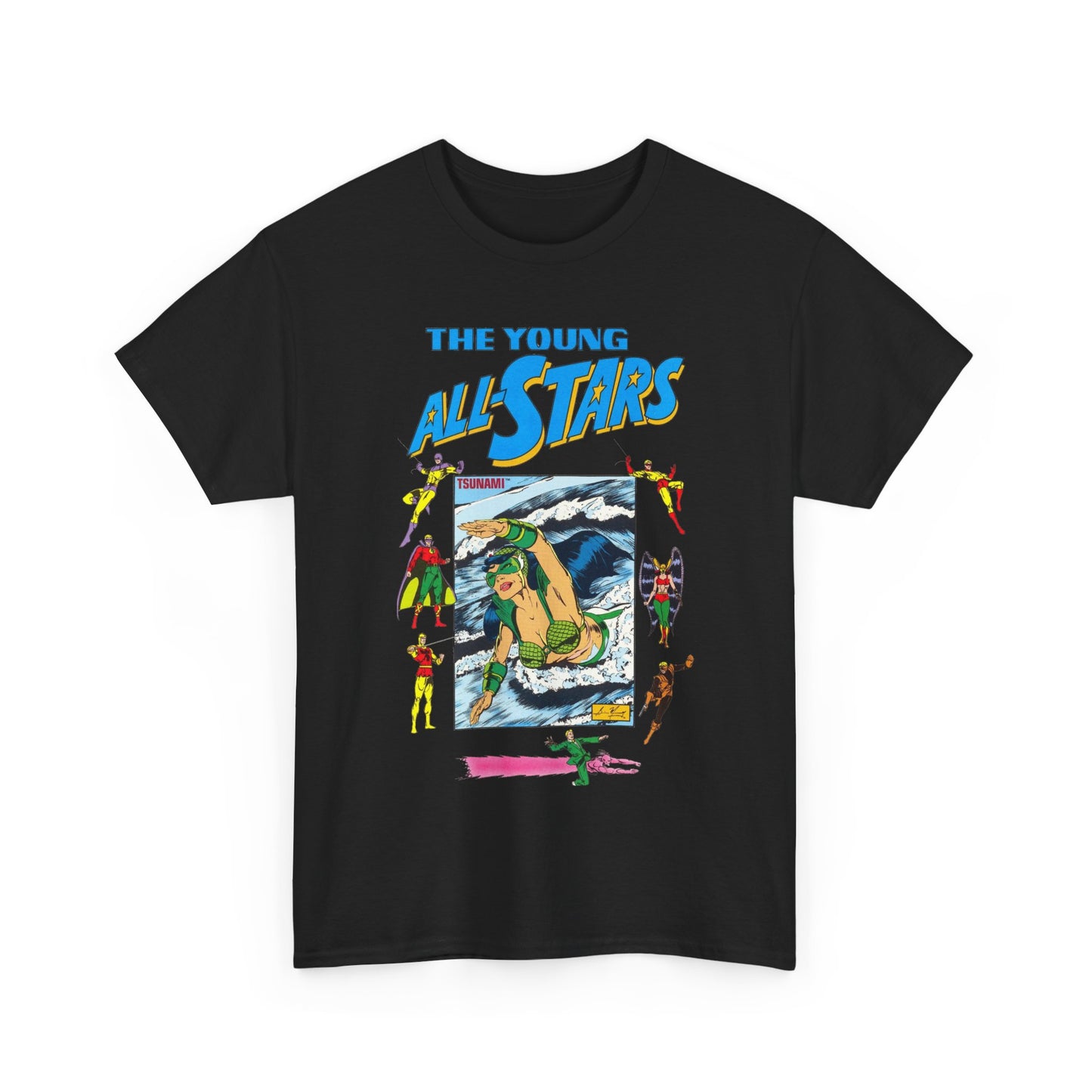 Young All-Stars T-Shirt - Brian Murray Art - Tsunami, Johnny Thunder, Sandman, Green Lantern - DC Comics