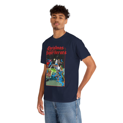 Christmas With the DC Super-Heroes T-Shirt - José Luis García-López Art - Superman, Batman, Jonah Hex, Legion of Super-Heroes - DC Comics