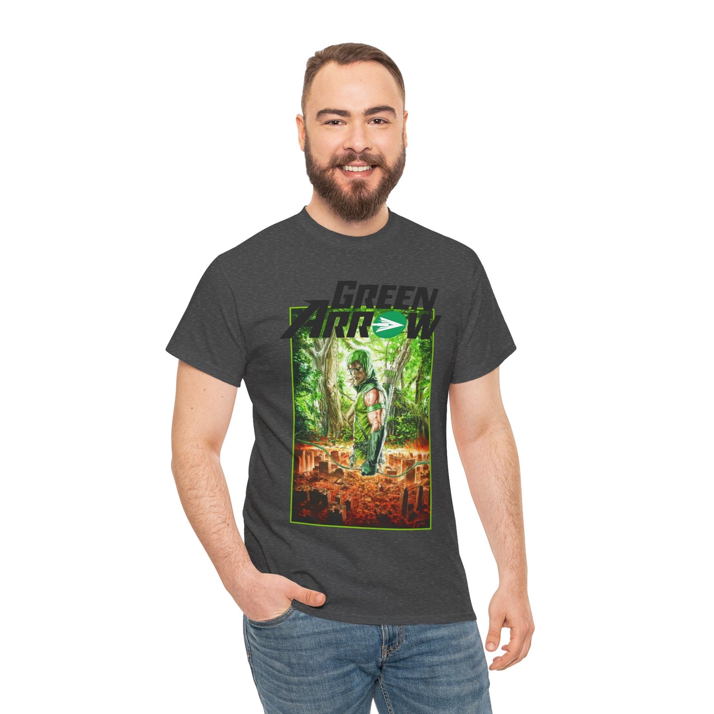 Green Arrow T-Shirt - Mauro Cascioli Art - Brightest Night Cover - Emerald Archer - DC Comics