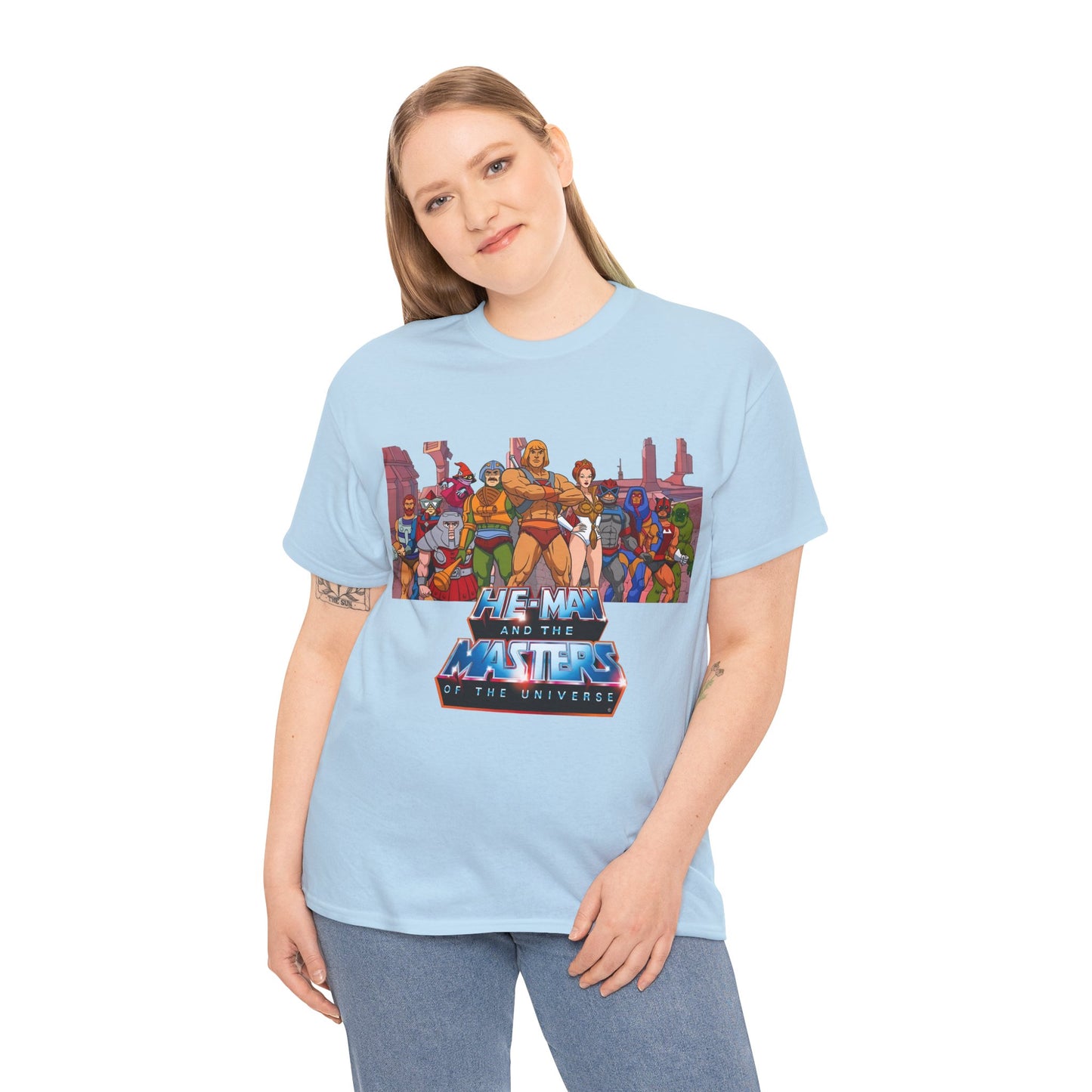 Masters of the Universe T-Shirt - He-Man, Man-At-Arms, Teela, Orko, Fisto, Moss Man, Ram Man - 1980s Filmation Art