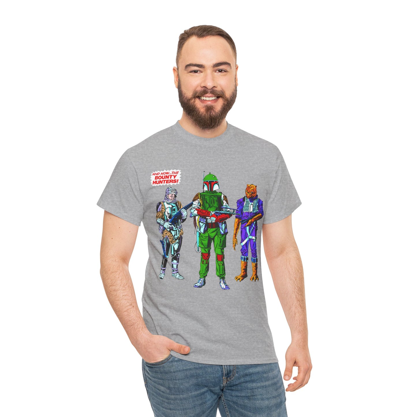 Boba Fett, Bossk, Dengar T-Shirt - Star Wars Bounty Hunters from Empire Strikes Back - Marvel Comics 1980s Art - Alternate Colors