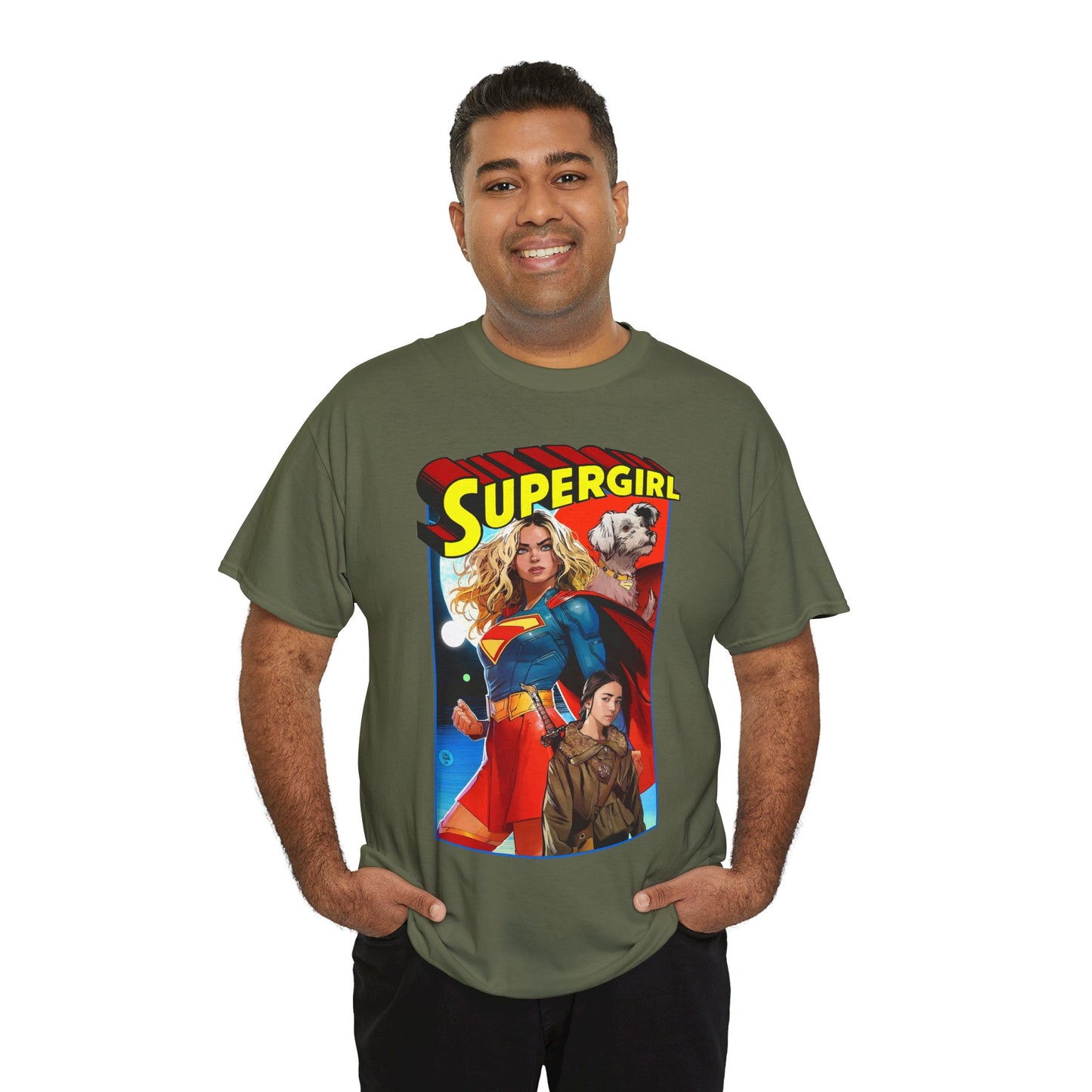 Supergirl & Krypto T-Shirt - Dan Mora Art - Upcoming 2026 Movie with Milly Alcock - DC Comics