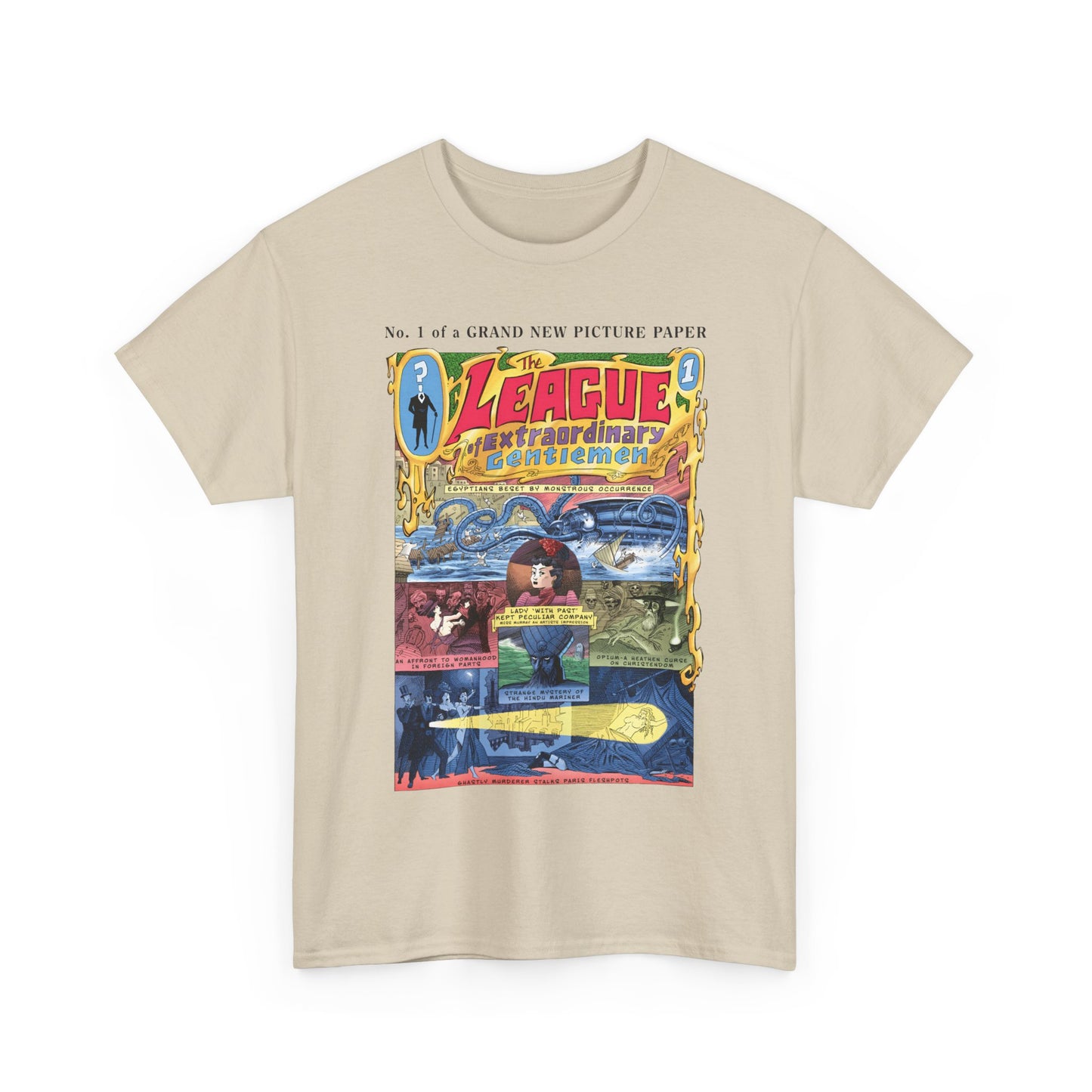 League of Extraordinary Gentlemen T-Shirt - Kevin O'Neill Art - Mina Murray, Captain Nemo, Allan Quatermain, Dr. Jekyll, & The Invisible Man - Alan Moore Story - DC Comics