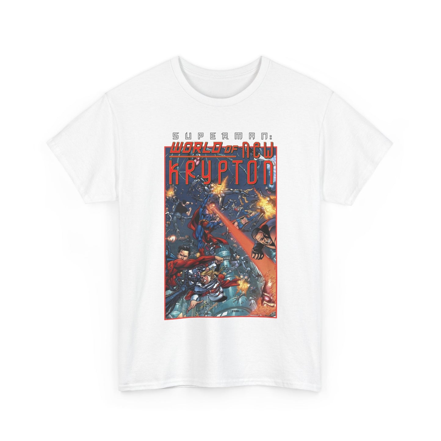 Superman: World of Krypton T-Shirt - George Perez Art - Superboy, Supergirl, Mon-El - DC Comics