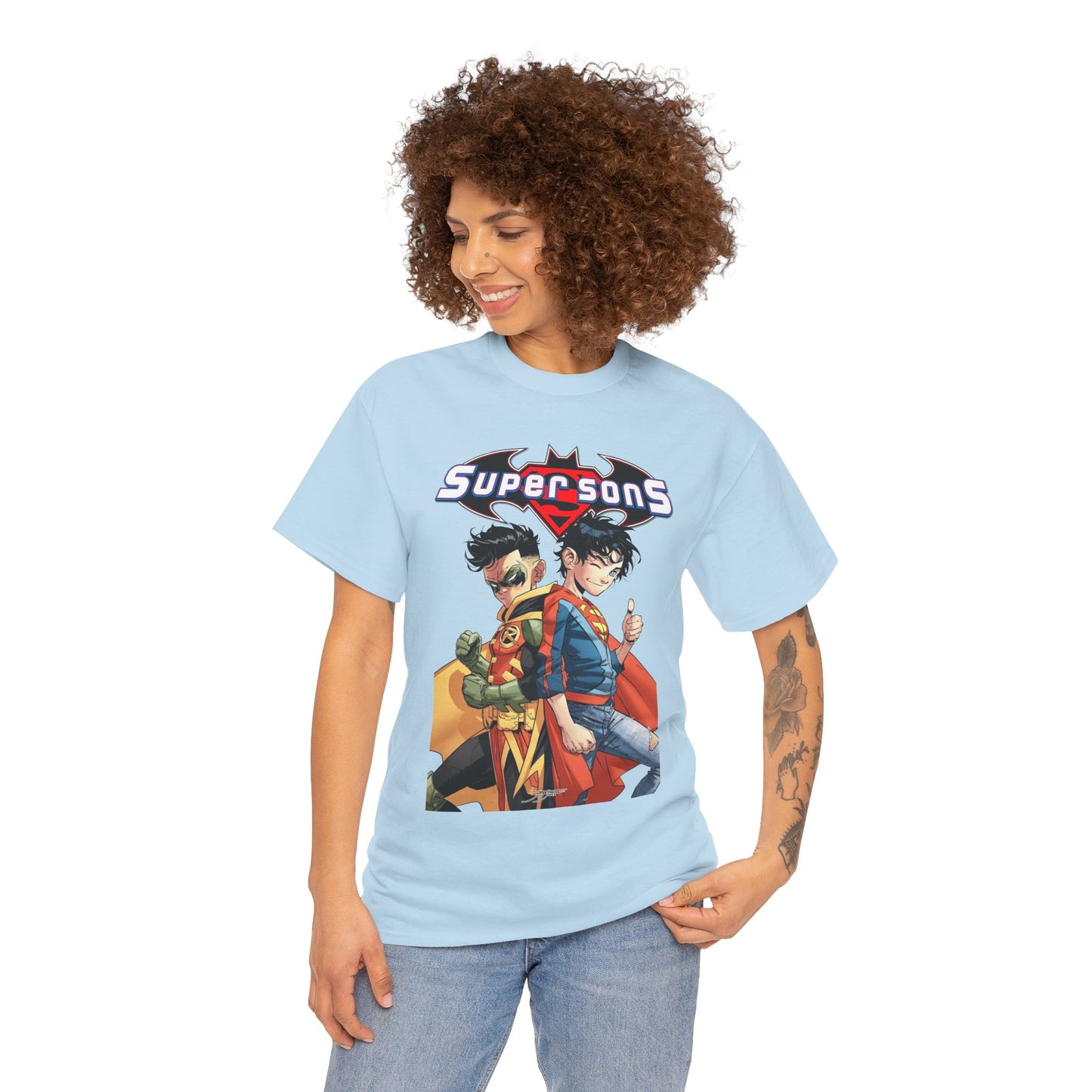 Super Sons T-Shirt - Jorge Jimenez Art - Superboy & Robin - Jon Kent & Damian Wayne - DC Comics - Sons of Superman & Batman