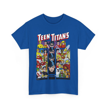 Teen Titans T-Shirt - George Perez Art - Wonder Girl, Bumblebee, Kid Flash, Starfire, Cyborg, Raven, Lilith, Flash, Hawn & Dove, Robin - DC Comics