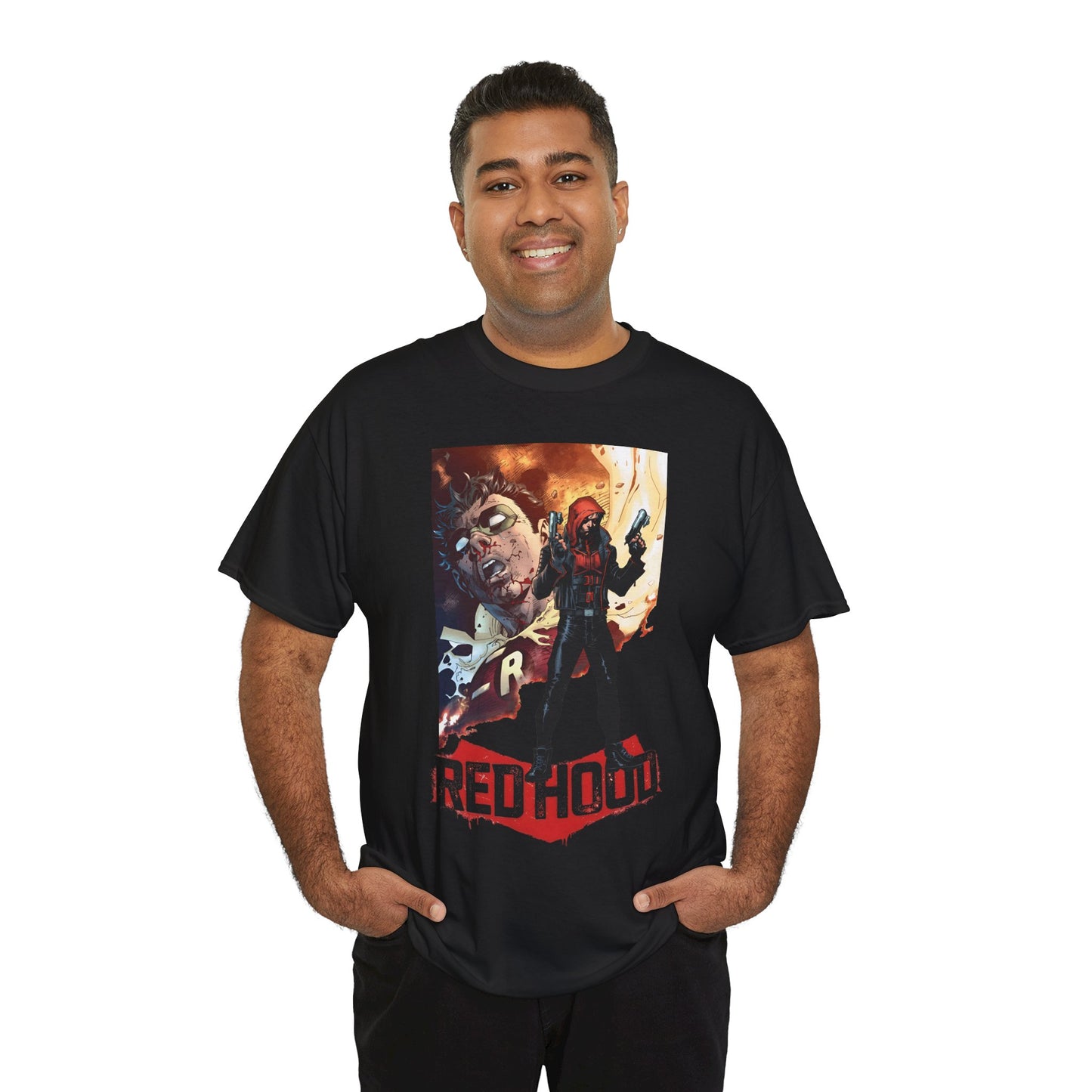 Red Hood T-Shirt - Jim Lee Art - Jason Todd, Batman Sidekick - Gotham Hero - DC Comics